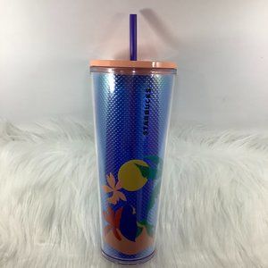Starbucks Summer 2020 Blue Palm Tree Tumbler